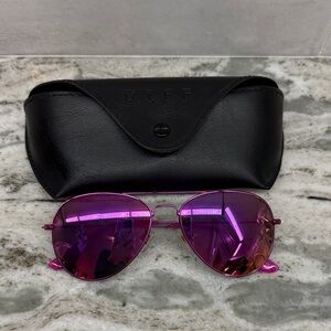 Brand New Diff aviator Cruz pink rush metallic mirror sunglasses